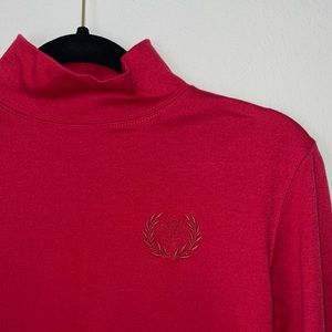 BLAIR | RED TURTLENECK LONG SLEEVE TOP
